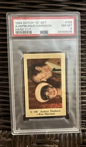 1964 Audrey Hepburn Rex Harrison My Fair Lady Card PSA 8 Dutch Gum G Set # 108 - Picture 1 of 3