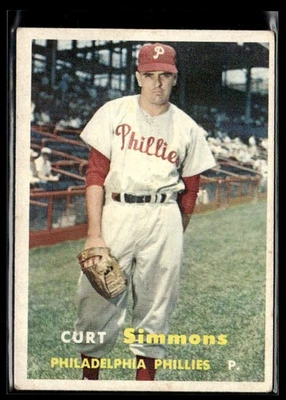 1957 Topps Curt Simmons EX Set Break #158 - Image 1 of 2