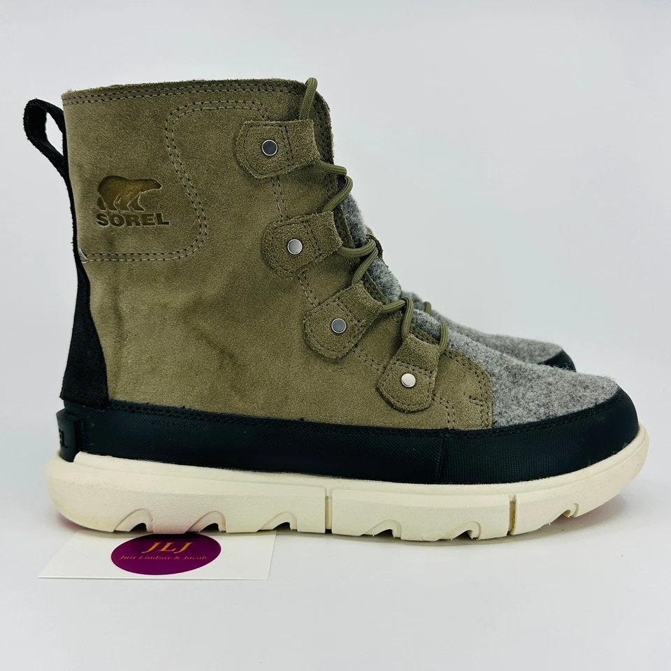 Sorel Explorer II Joan Sage/Fawn Felt Waterproof Insulated Winter Boots Size 9.5 - Image 1 of 4