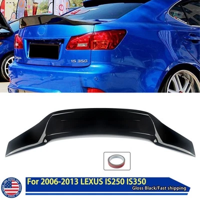 Duckbill Trunk Wing Spoiler For 06-13 LEXUS IS250 IS350 RT Style Painted Black Foto 1 de 4