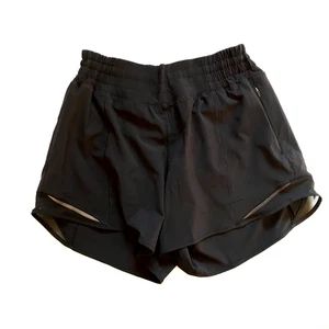 Lululemon Hotty Hot Shorts Womens 6 Black High Rise 3" Inseam  LW7DCNS Running - Picture 1 of 10