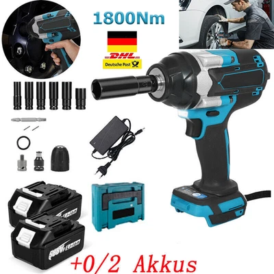 1800Nm Akku Schlagschrauber Akkuschrauber Schrauber Bürstenloser Mit 2 Batterie - Bild 1 von 4