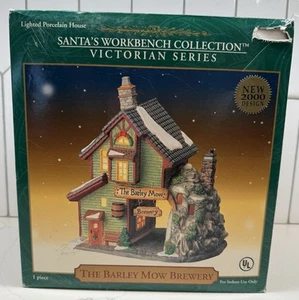 SANTA'S WORKBENCH COLLECTION "THE BARLEY MOW BREWERY" PORCELAIN LIGHTED BUILDING - Picture 1 of 13
