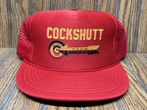 Vintage Cockshutt rot Truckerseil Schaumstoff Druckknopflasche Traktormütze Farm Bellevue Ohio - Bild 1 von 9