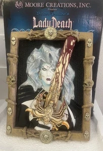 Lady Death Moore Creations 1998 Porcelain Wall Relief #689 Of 3000 Steven Hughes - Picture 1 of 18