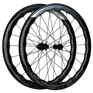 700C 4550 50mm Freno a Disco Carbonio Set Ruote 28mm Tubeless Freno a Disco Ruote Ghiaia - Foto 1 di 12