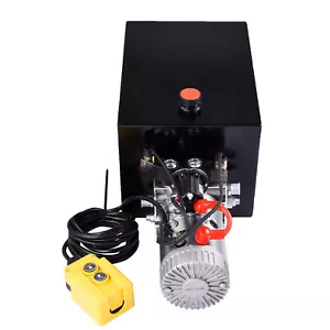 New Hydraulic Pump 20 Quart Double Acting Dump Trailer Pump Power Unit DC 12V - Picture 1 of 10