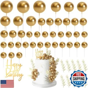 MIAHART Ball Cake Toppers Boho Grass Cake Topper Ball Cake Insert Decoration - Picture 1 of 5