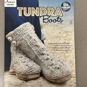 Annie's Crochet Tundra Boots Pattern Cable Knit, Womens and Mens Sizes Booklet - Picture 1 of 1