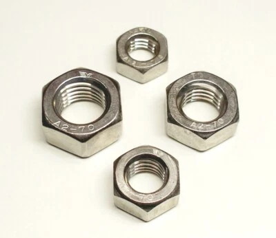 Sechskantmuttern mit Feingewinde DIN 934 Edelstahl V2A rostfrei M6 - M16 - Bild 1 von 3