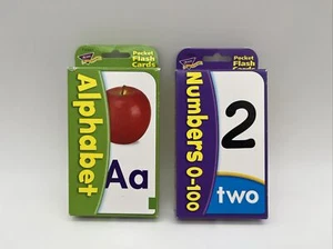 Alphabet & Number Pocket Flash Cards Trend Enterprises 56 Letter/101 Number Card - Picture 1 of 20