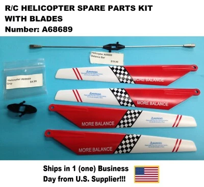 R/C HELICOPTER SPARE BLADES A68689 Red Kit - Image 1 of 4