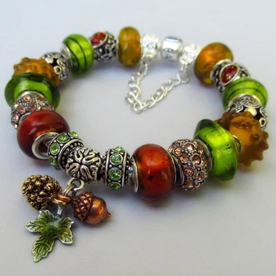 Pulsera Pandora Genuina - Pulsera de Plata de Ley con Cuentas Artesanales de Cristal de Murano Foto 1 de 4