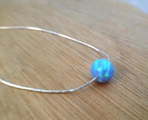 4MM Round Small Single Bead Opal Necklace 925 Sterling Silver Chain Ball Pendant - Picture 1 of 21