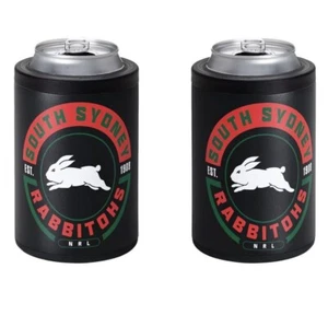 127231 SOUTH SYDNEY RABBITOHS NRL INSULATED STAINLESS STEEL STUBBY CAN COOLER - Picture 1 of 1