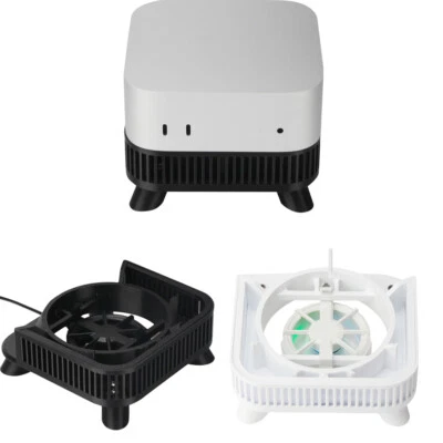 Dustproof Base Fits for Mac Mini M4/M4 Pro 2024 Anti Slip Bracket w/ Cooling Fan - Image 1 of 4