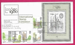 CUBIERTA DE RECUERDO DE OFICINA DE CORREOS 1980 - EXHIBICIÓN DE SELLOS DE LONDRES. Shs SOCIETY DAY - Imagen 1 de 1