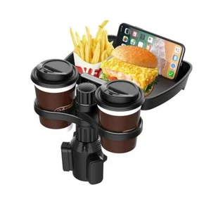 Expansor de doble portavasos ajustable para asiento de automóvil multifuncional giratorio 360° cu - Imagen 1 de 24