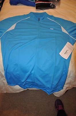 NWT SUGOI Neo Cycling Bike S/S 1/2 zip Jersey Womens Large  Sky Blue - Image 1 of 2