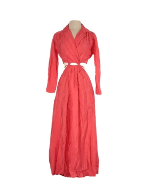 NWT Young Fabulous & Broke YFB Derby in Coral Orange V-neck Cutout Maxi Dress XS - Image 1 of 4