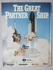 7/1983 PUB ROCKWELL BOEING SPACE BOOSTERS NASA SPACE SHUTTLE ORIGINAL AD - Picture 1 of 1