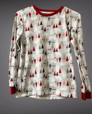 Eddie Bauer Niño M 10/12 Manga Larga Pijama Camisa Top Osos Polares Navidad Foto 1 de 4