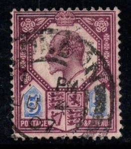 GB Great Britain 1902 Mi. 110A Used 100% 5 P, King Edward VII - Picture 1 of 1
