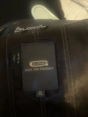 G-Star Men’s Biker Leather Jacket - Image 1 of 4