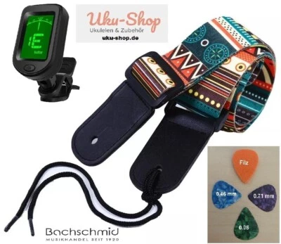 Stimmgerät - Clip Tuner + Ukulele Gurt   + 4 Plektren  ***NEU*** - Bild 1 von 4