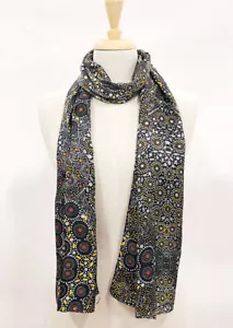 Warrina Designs 100% Silk Scarf Authentic Australian Aboriginal Design Art Women - Picture 1 of 5