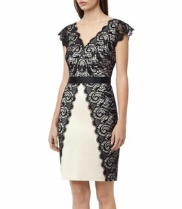 Reiss Ton lace panel bodycon dress size 8 RRP £180.00 (Kelly Brook) - Picture 1 of 9