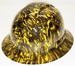 Hydro dip Hard Hat Yellow Pistons Pyramex Ridgeline Protective - Picture 1 of 7