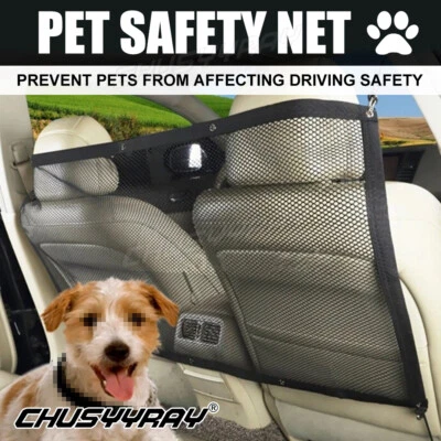 CHUSYYRAY Pet Net Vehicle Safety Mesh Dog Barrier For SUV Car Van Fits Behind Front Seats
