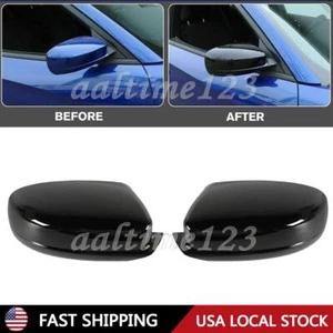For Dodge Charger 2011-2021 Driver Passenger Side Mirror Cover Gloss Black 2pcs - Picture 1 of 10