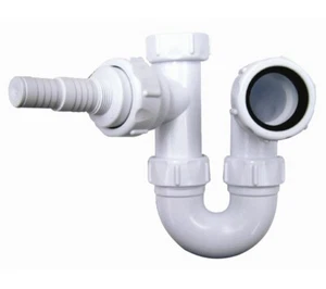 MULTIKWIK  UTILITY 'P' COMPACT - SINGLE NOZZLE (WHITE) WASTE TRAP PWM040T - Picture 1 of 2