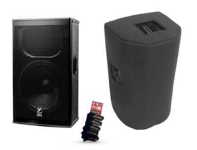 Yorkville EF15P 15" 1200W Powered Speaker with Padded Cover and cable wraps - Image 1 of 4
