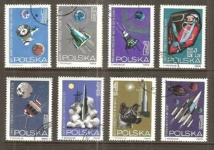 Poland, #1291-97 Space Research full set, 8 used, CTO - Picture 1 of 1