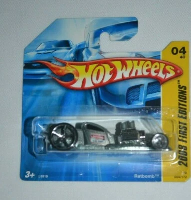 Hot Wheels 2008 primeras ediciones 4/40 - ¡Ratbomb RAW EN UNA TARJETA CORTA!! ¡RARO!! Foto 1 de 3