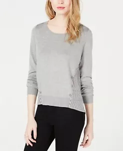 Maison Jules Mixed Media Striped Sweater - Picture 1 of 3