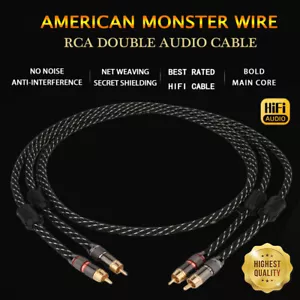 Par de cables de interconexión de audio de alta fidelidad 2Rca a 2Rca estéreo RCA cable premium lote - Imagen 1 de 8