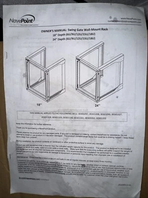 NavePoint Server Rack with Swing Gate -  Wall Mount Rack for 19 Inch IT - Image 1 of 3
