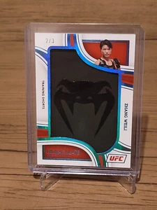 2023 Immaculate UFC Zhang Weili - Training Shorts Jumbo Venum Patch #2/3! Rare! - Picture 1 of 2