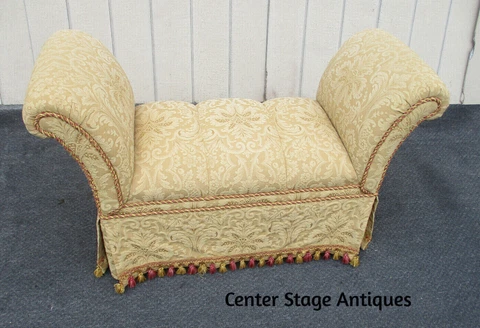 63457  Gold Window Bench Seat Settee Chair Stool Ottoman Cover
