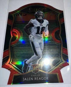 Tarjeta de novato Select Jalen Reagor 2020 roja troquelada - Imagen 1 de 5