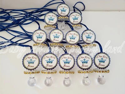 Prince Baby 淋浴装饰 | 12 个奶嘴项链 Favors It's a Boy | 游戏   — 第 1/4 张图片