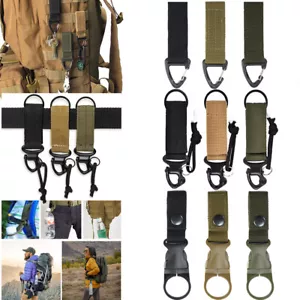 Llavero táctico al aire libre mosquetón hebilla gancho molle correas mochila clip cinturón - Imagen 1 de 37