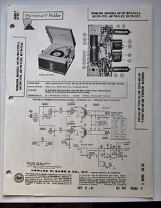 REPRODUCTOR DE DISCOS Webcor BP/EP/RP-1252-1, BP/Rp-1213, Bp/TP-1152, fotohecho - Imagen 1 de 1