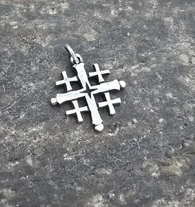 Retired James Avery SMALL Petite Jerusalem Cross Pendant or Charm - Picture 1 of 3