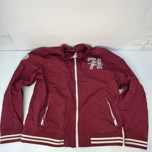 Disneyland Resort Walt Disney Nylon 71 Logo Zipper Jacket Men’s Size L Burgundy - Picture 1 of 15