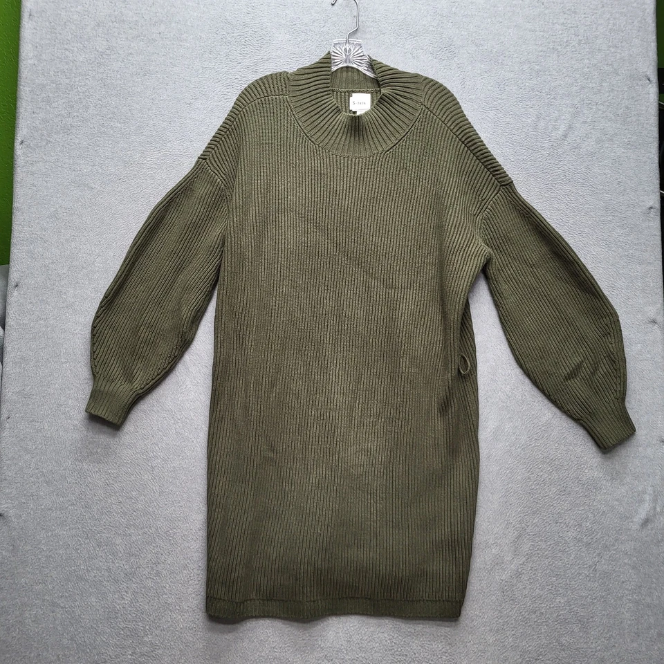 Vestido Maeve Anthropologie Mujer M Oliva Suéter Algodón Lana Manga Larga Foto 1 de 4